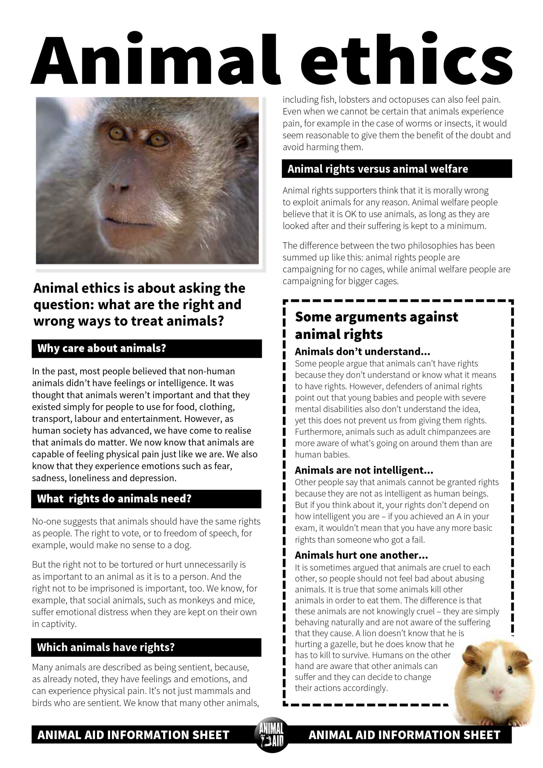 Animal Ethics - Animal Aid